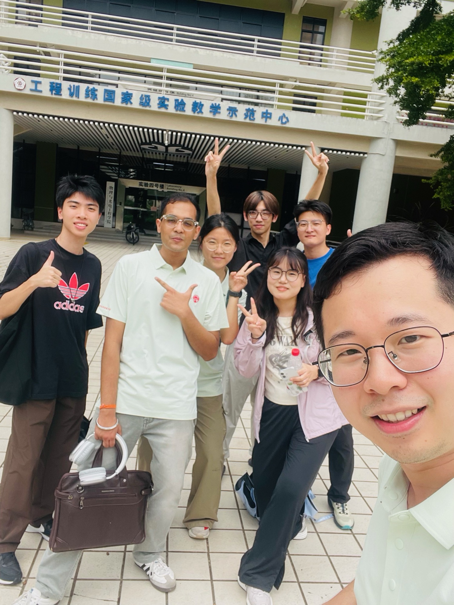 Group photograph at Guangdong University of Technology