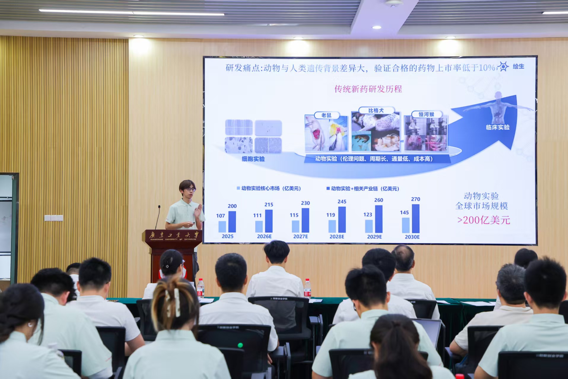 Presenting the Huisheng Zhiyuan project at the summer camp's final roadshow